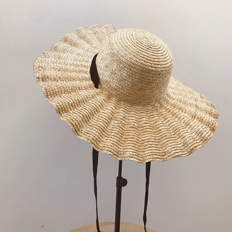 Idyllic Wide Brim Semitic Straw Hat – Adjustable Sun Hat for Women & Men