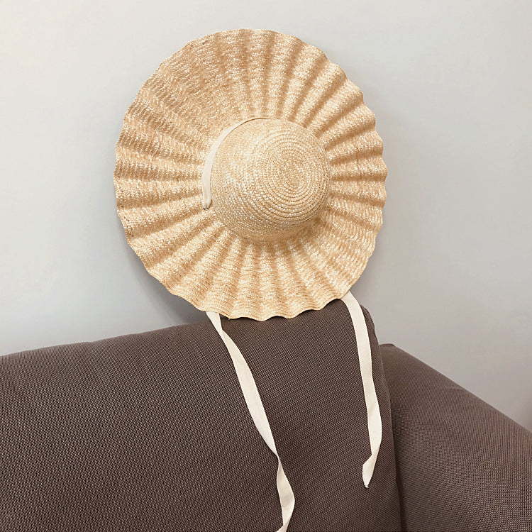 Idyllic Wide Brim Semitic Straw Hat – Adjustable Sun Hat for Women & Men