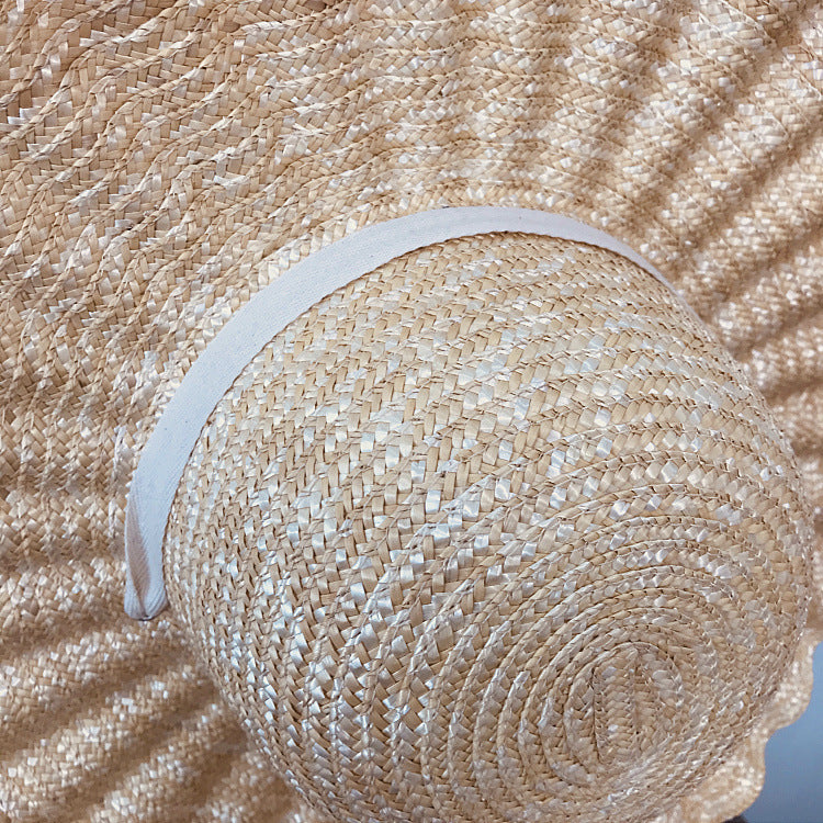 Idyllic Wide Brim Semitic Straw Hat – Adjustable Sun Hat for Women & Men