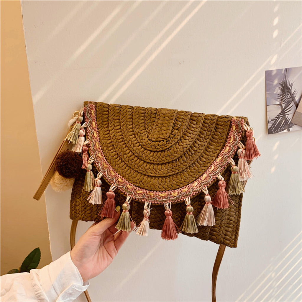 Handcrafted straw bag for women, perfect for beach, resort, and casual use